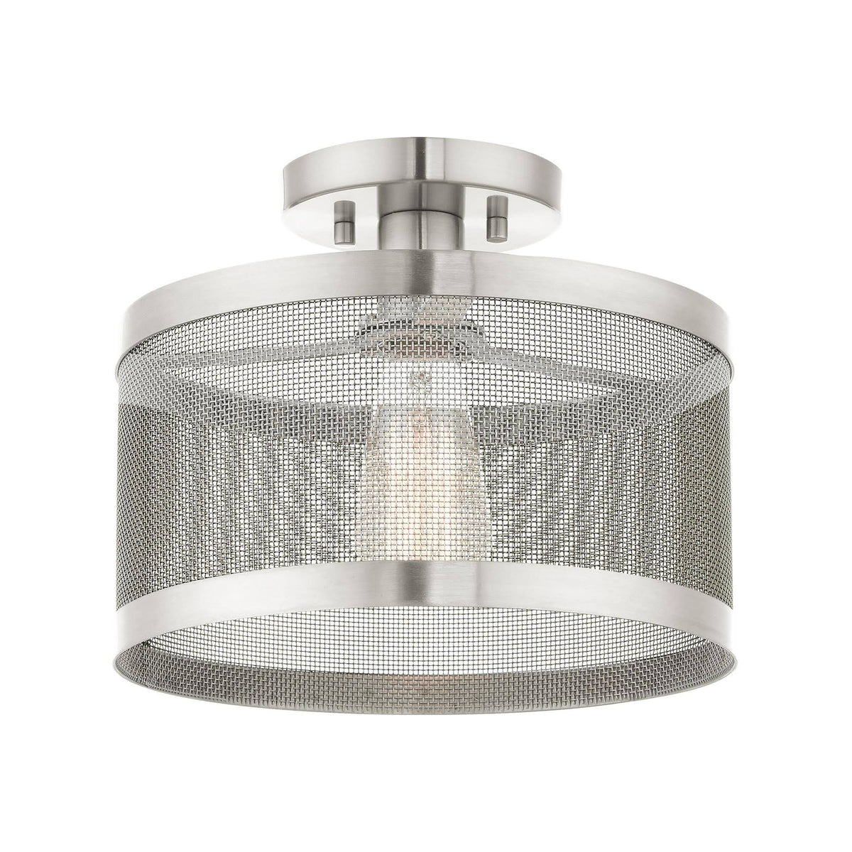 Brushed Nickel Semi Flush Mount Light B210957