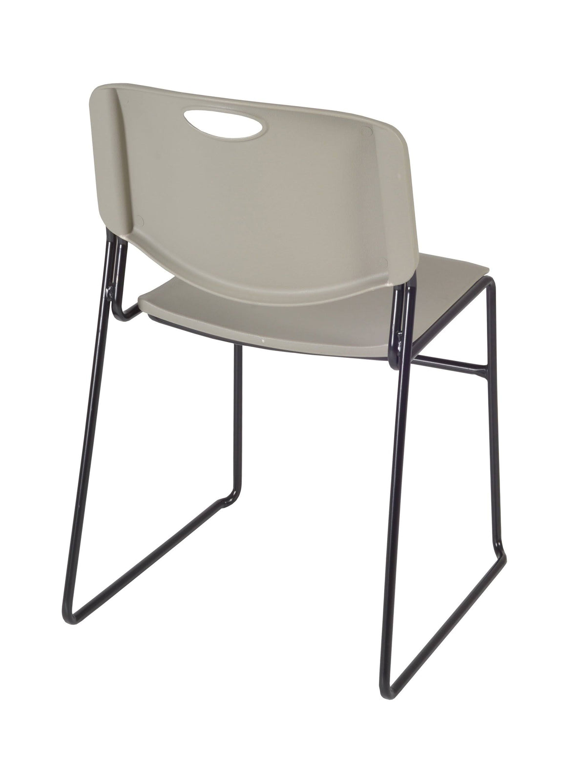 Cherry Training Table and 2 Grey Stack Chairs F1370